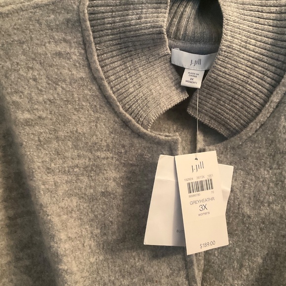 J Jill 3x NWT Grey Sweater Over Size Jacket - Picture 2 of 6